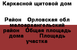 Каркасной щитовой дом › Район ­ Орловская обл,малоархангельский район › Общая площадь дома ­ 80 › Площадь участка ­ 100 › Цена ­ 850 000 - Московская обл. Недвижимость » Дома, коттеджи, дачи продажа   